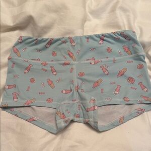 Fleo Blue Ice Cream Print Athletic Shorts
